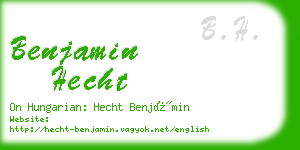 benjamin hecht business card